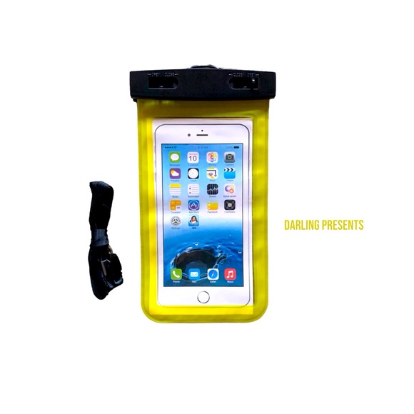 UNIVERSAL WATERPROOF PHONE POUCH UNISEX COLOR YELLOW SIZE 4 X 7 - Picture 1 of 4